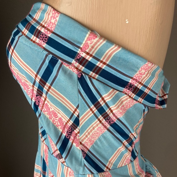 Only Hearts NYC / BGN NWT Strapless Plaid Dress with Attached Petticoat - Size 4 - Picture 13 of 15